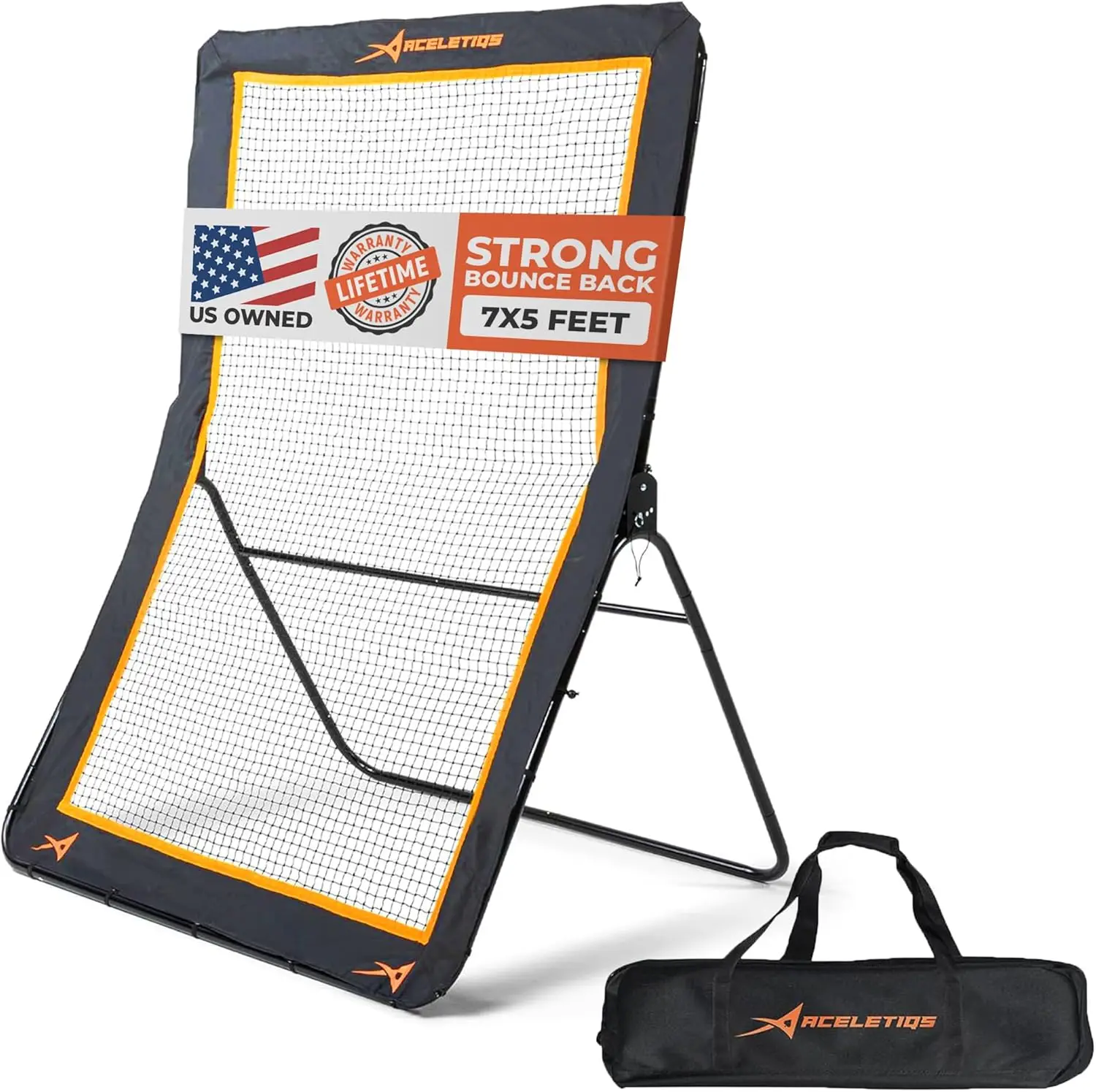 Lacrosse Rebounder for Backyard 5x7 Feet Baseball Rebounder Volleyball-Lacrosse Ball Pitchback, Throwback,