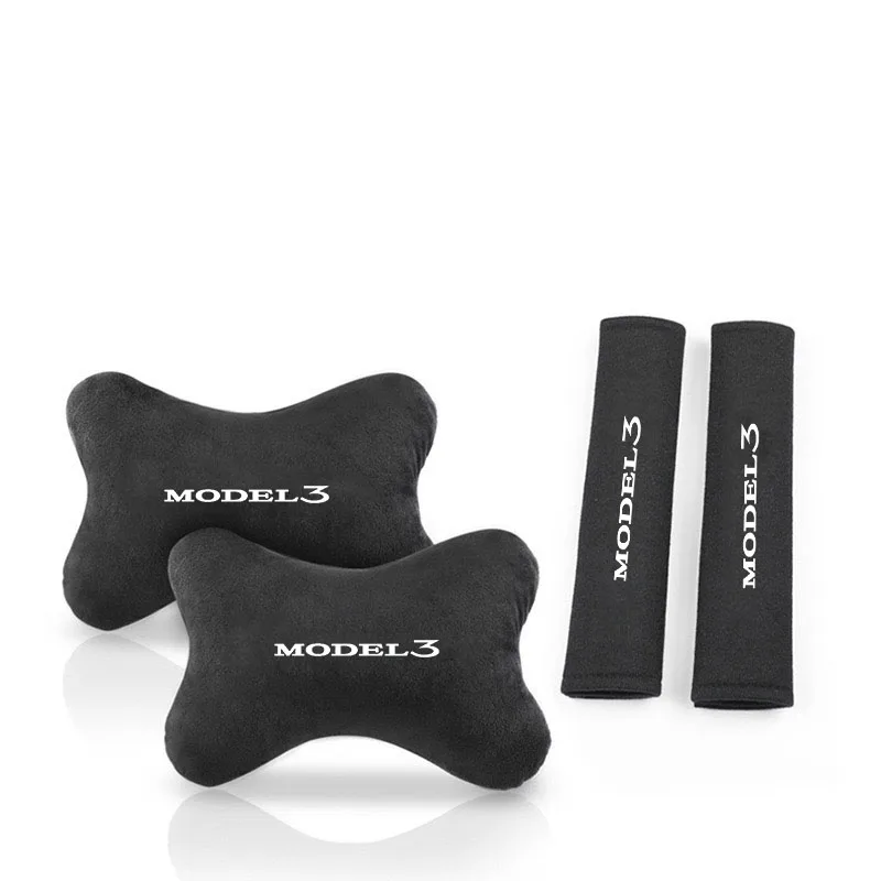Car Neck Support Seat Soft Neck Pillow Seatbelt Shoulder Pad For Tesla Model 3 Car Accessories