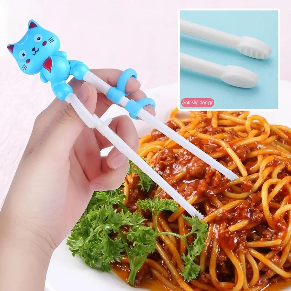 

2 Pair Kids Chopsticks Easy-to-use Reusable Educational Chopstick Cute Animals Shaped Training Chopsticks for Children