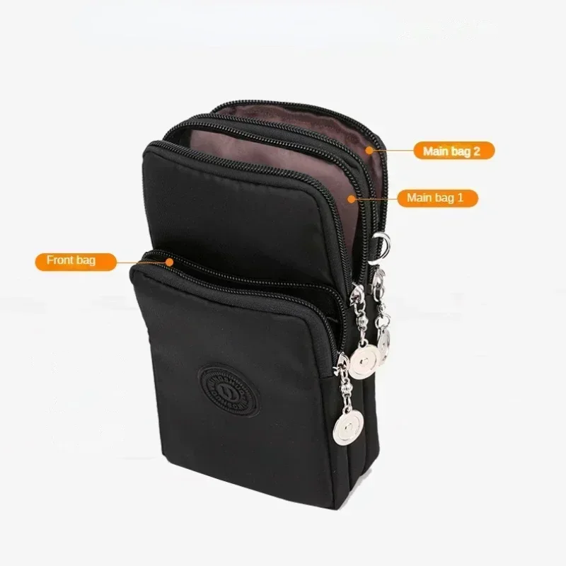 New Women Mobile Phone Bag Nylon Cell Phone Bag Coin Purse Strap Shoulder Bag Small Crossbody Bags for Women Wallet Travel Purse