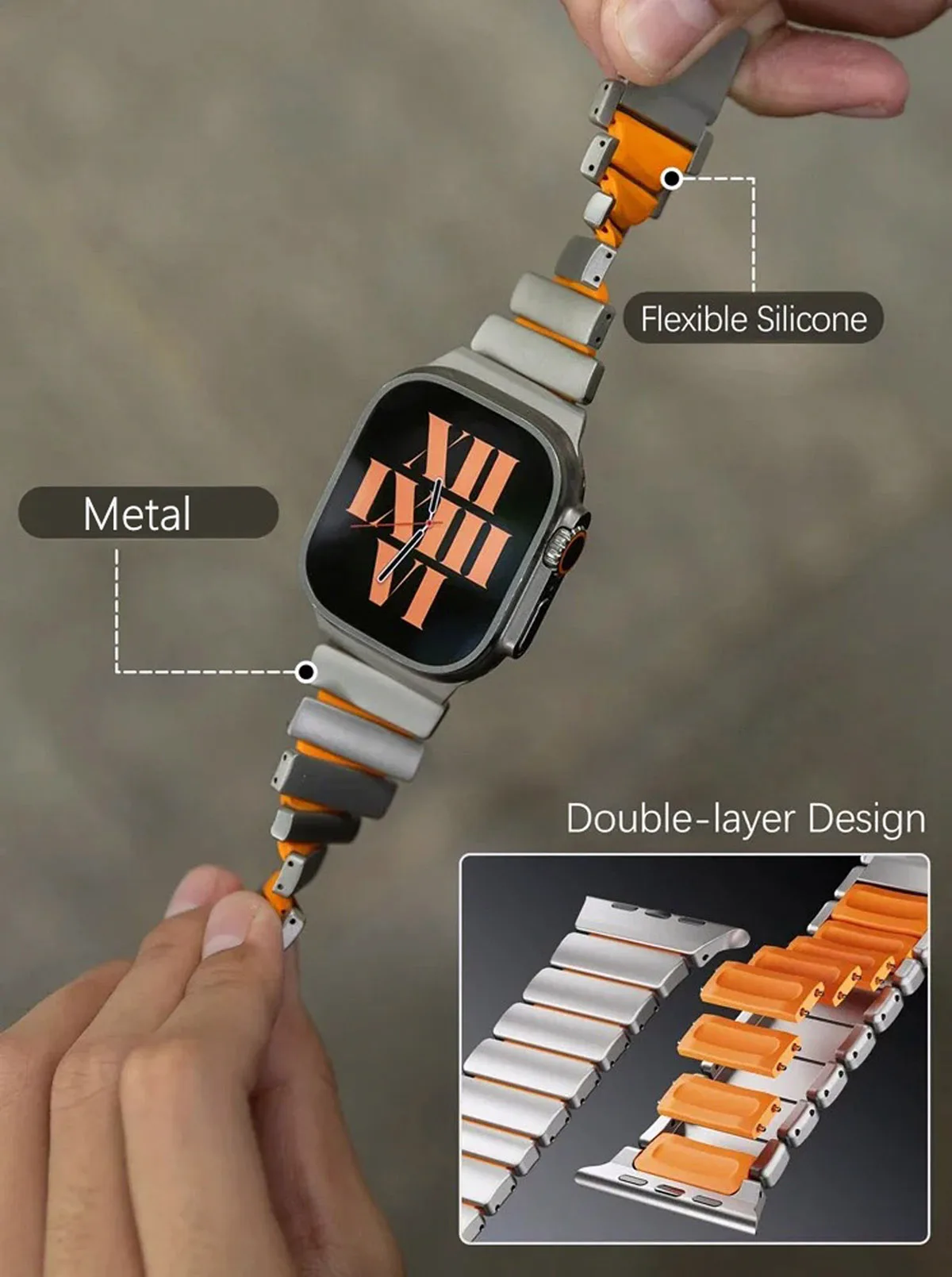 Elegant Zinc Alloy Metal Bracelet