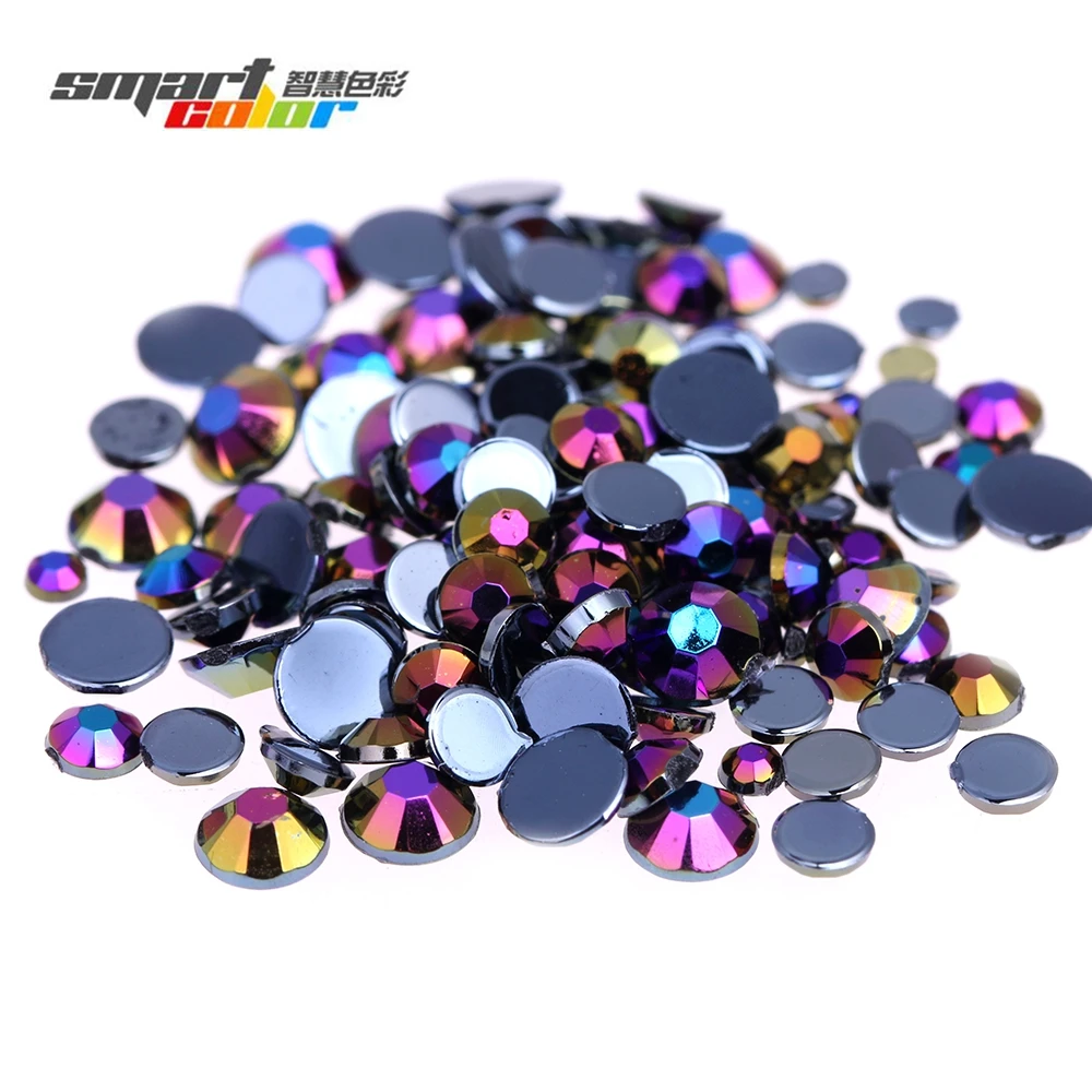 

Smart Color Acrylic Rhinestones Black AB Color Shoes Clothing Decorations Sparkling Nail Art Decorations Small Pack
