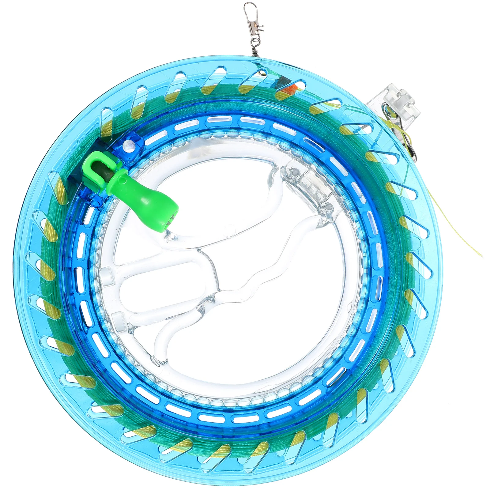 Large Bearing Abs Anti-fall Hollow Locking Ball Kite Wire Wheel 2pcs (20cm Crystal Purple + 400 Meters of Wire) Sports Tool 2