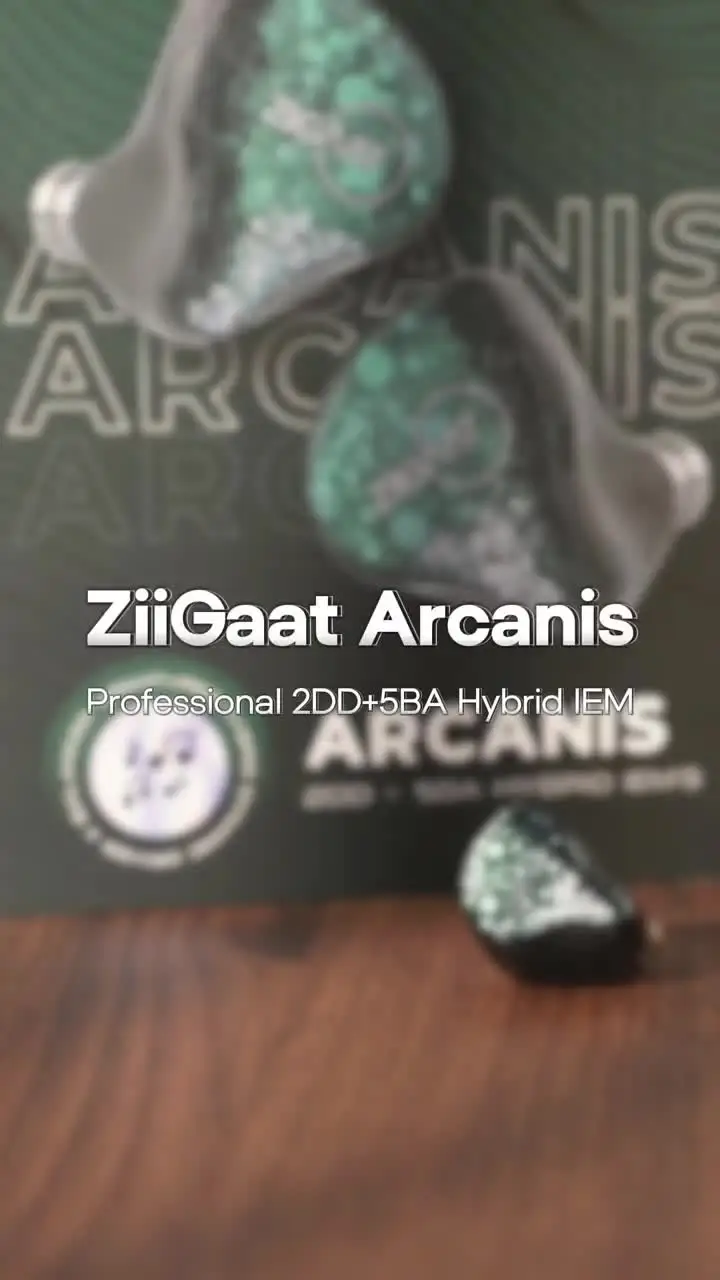 ZiiGaat Arcanis プロフェッショナル 2DD+5BA ハイブリッド IEM