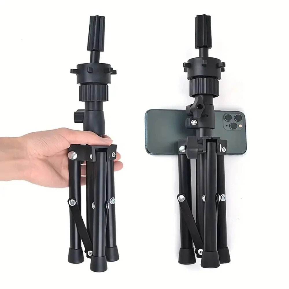 حامل شعر مستعار ثلاثي القوائم معدني شعر مستعار عار...