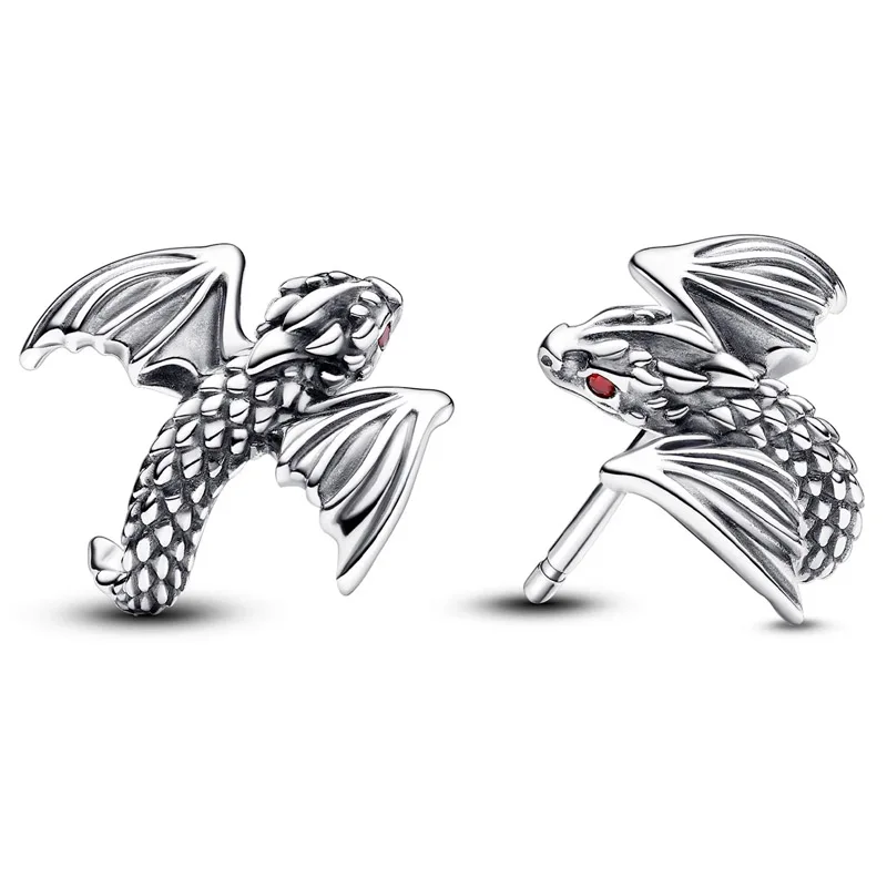 Original Dragon Stud Earring With Crystal For Women 925 Sterling Silver Earring Birthday Gift Europe Jewelry