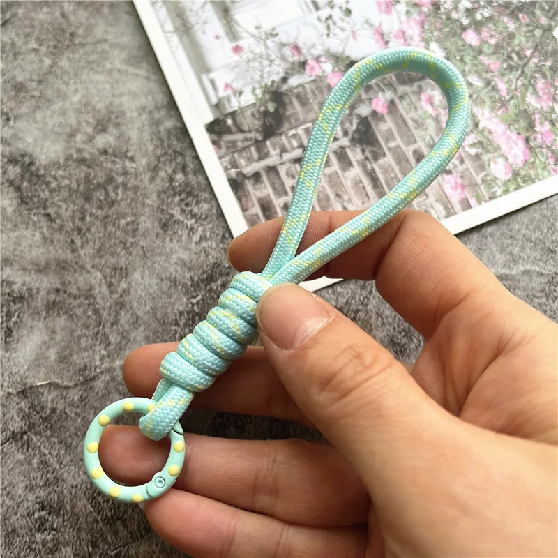 Stylish Braided Keychain Lanyard with Anti-Lost Pendant and Premium Cord