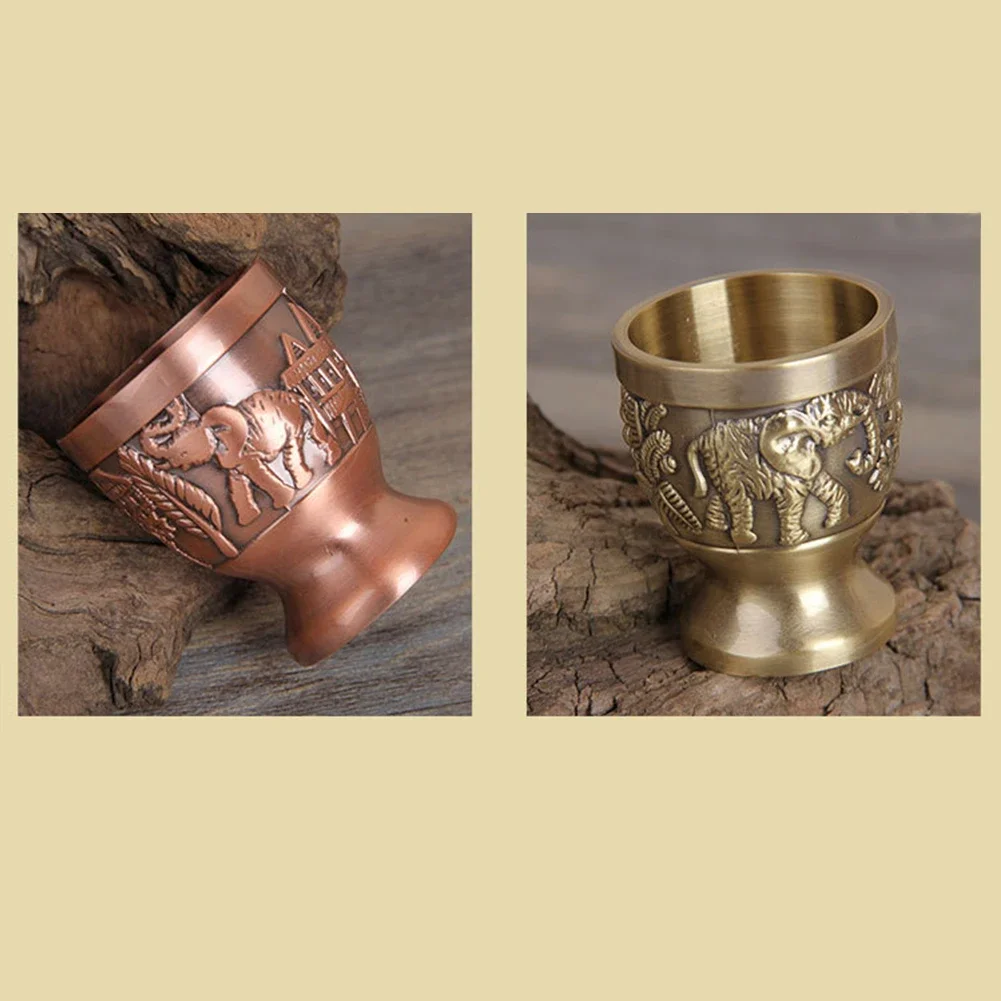 Classic Beverage Cups Bronze Color Elegant Metal Mugs Perfect For Entertaining Stylish Decorative Piece Indoor Events