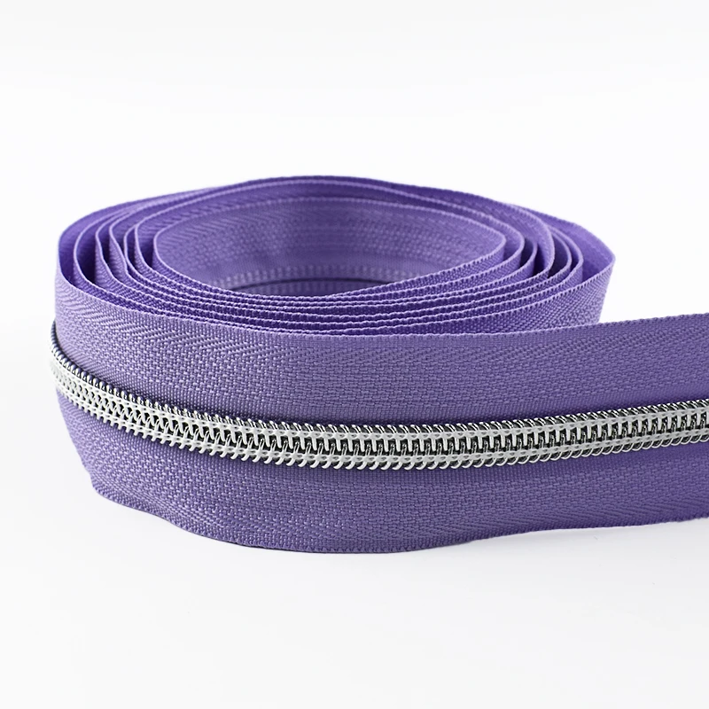 Nylon Zippers Silver Teeth Roll for Sewing and DIY Tailoring Accessories