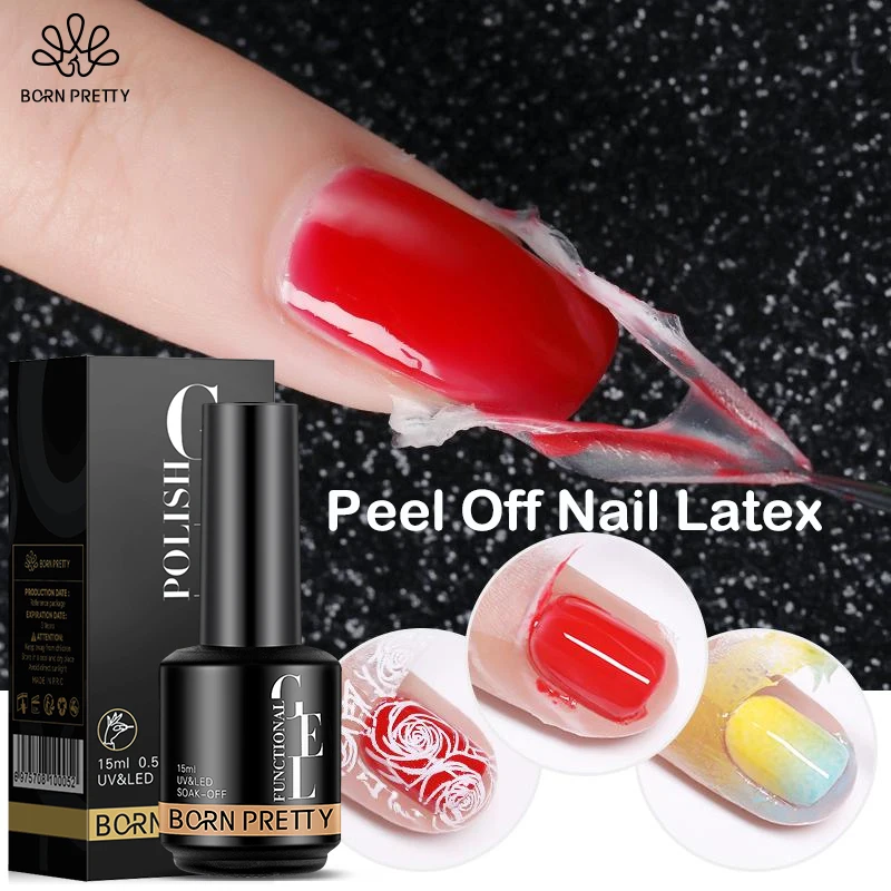 BORNPRETTY15mlPeelOffNailLatexAntifreezingLiquidAntioverflow