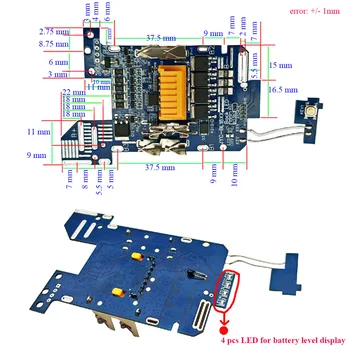 Scheda Circuito di Bilanciamento e Ricarica BMS PCBA per Batterie agli Ioni di Litio MAKITA 18V, Compatibile con BL1830 BL1860 BL1890