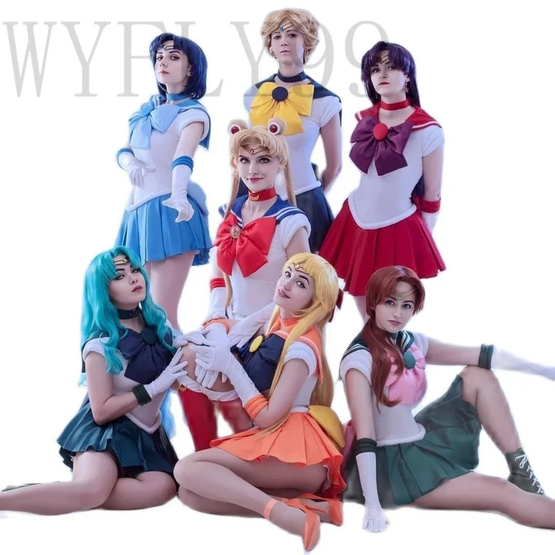 

Anime Moon Cosplay Costumes Anime Figure Dress Vestido Halloween Costumes for Women Suit Wig Loli Clothing Party Uniform