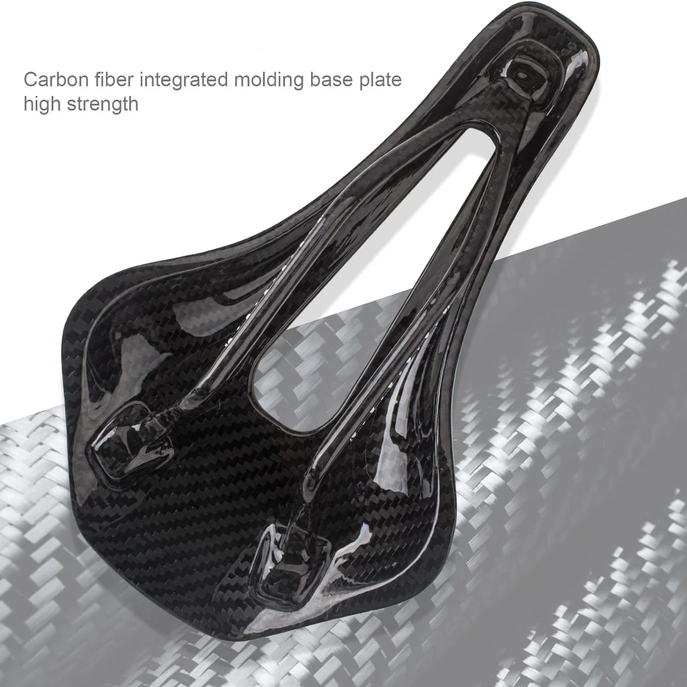 Selle De Vélo Imprimée 3D Fibre De Carbone - Ultra-légère - Route/VTT - 264x143mm