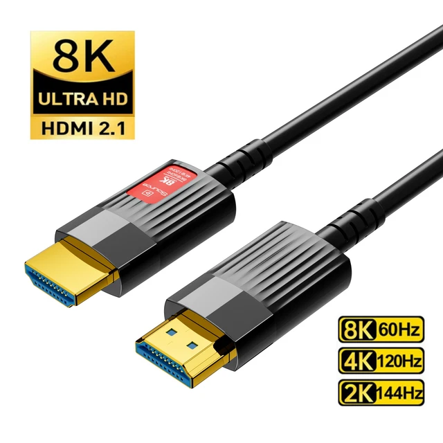 Fiber Optic Cable HDMI 2.1 8K 120Hz 48Gbps HDR HDCP for HD TV Box
