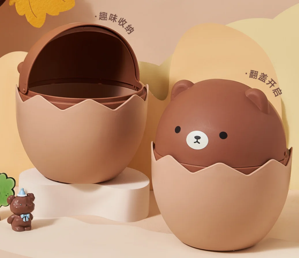 미니 귀여운 플라스틱 보관 버킷 작은 데스크탑 정리함 휴대용 경량 책상 액세서리 가정 사무실 학생용 데일리 S