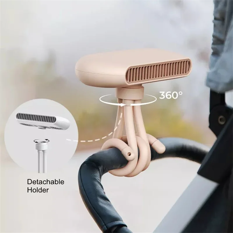 

New Electric Stroller Fan Portable Flexible Tripod Clip-on Fan 4 Speed Handheld Personal Fan for Car Seat Crib Bike Treadmill