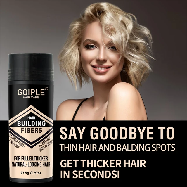 GOIPLE – poudre de Fibers de renforcement capillaire professionnelle, imperméable, longue durée, unisexe, épaississement naturel, produits en fibres Anti-perte 1