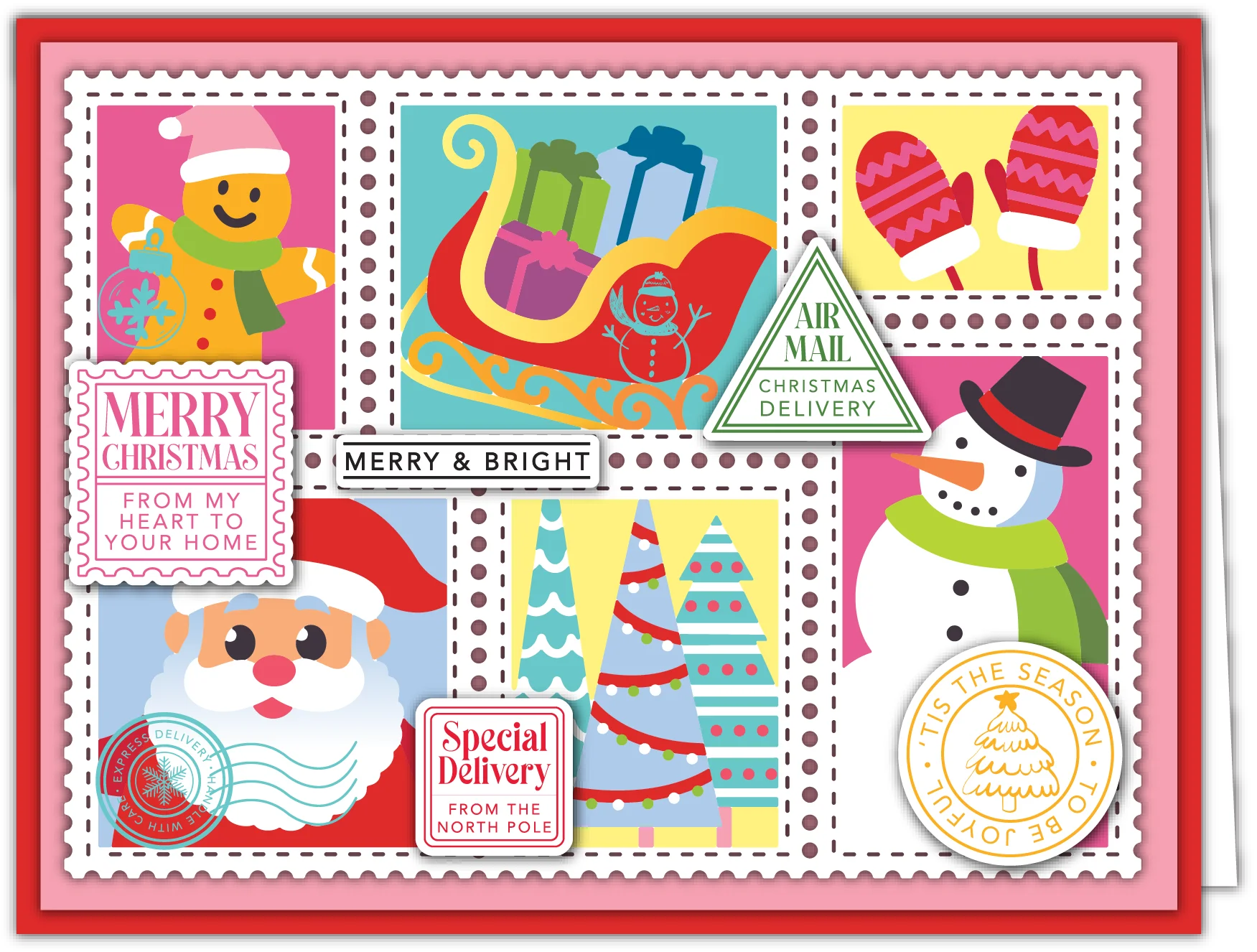 Description Picture 6 of itemChristmas Word Postcard Road Background Clear Stamps Cutting Dies Stencil for DIY Making Gift Card Scrapbook 2025 Cozy Corners