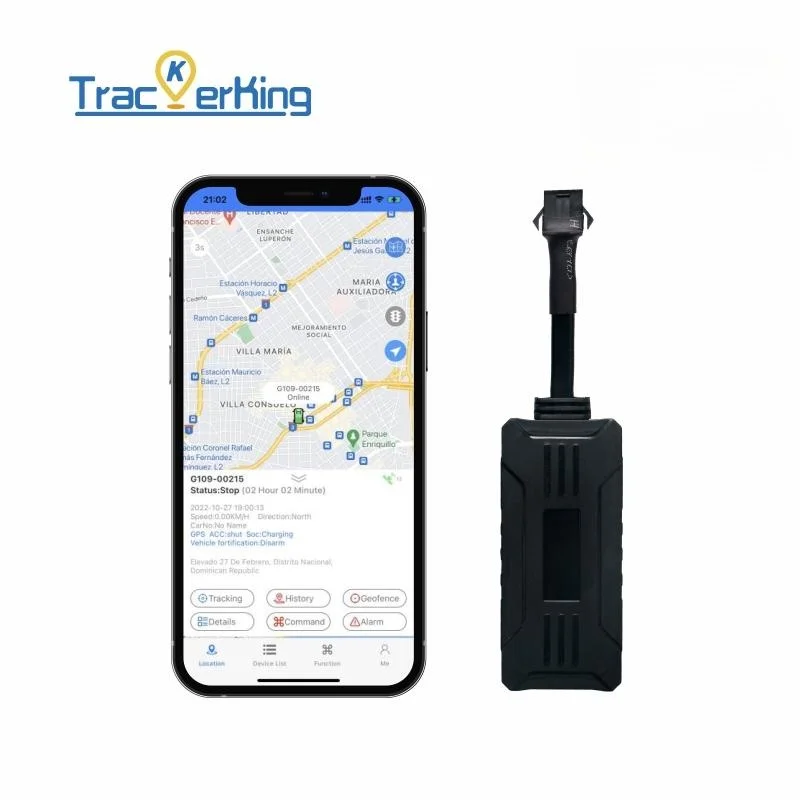 TrackerKing G109 2G Mini GPS Tracker Stop Start Acc Alarm Free Tracking APP Tracking Device Cut Oil Motorcyle