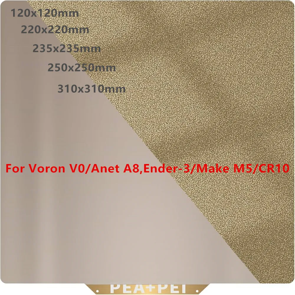 ENERGETIC PEI-Blatt 120/220/235/250/310 mm doppelseitig strukturierte PEI+Smooth PEA-Bauplatte für Voron V0,Anet,Ender-3,Make M5,CR10