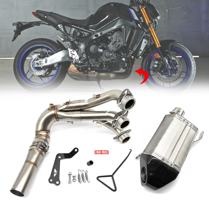 Full System Slip-on-Motorcycle-Full-Systems-Exhaust-Escape-Front-Link-Pipe-Muffler ...