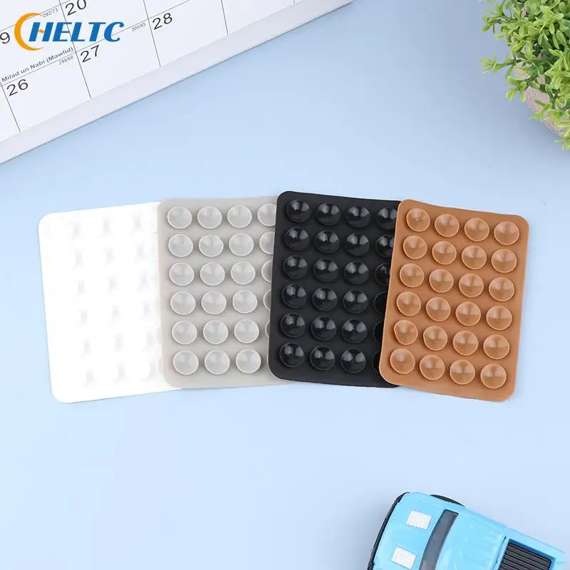 

5pcs Double Side Silicone Suction Pad For Mobile Phone Fixture Suction Cup Backed Adhesive Silicone Rubber Sucker Pad For Fixed