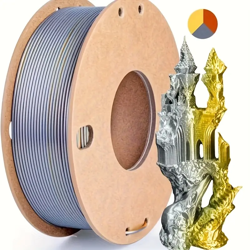 Three Color PLA Silk Filament 250g per Roll Net Weight, Suitable for FDM 3D Printers, 1.75mm Silk PLA 3D Printing Material. image 5