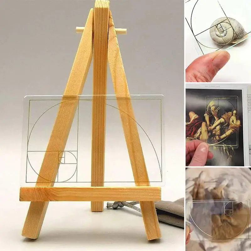 

Transparent Acrylic Golden Ratio Ruler Golden Ratio Viewfinder Artist Designer Golden Section View Finder For Photography Drawin