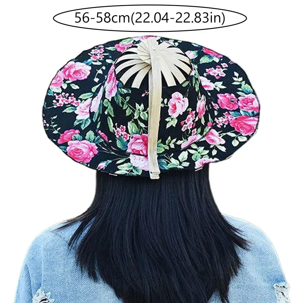 Neue Sommer Outdoor Sport Strand Sonnenschutz Mode Bambus Fan Hut Faltbare Bambus Multifunktionale Tourismus Fan Hut Dekoration – Detail 18