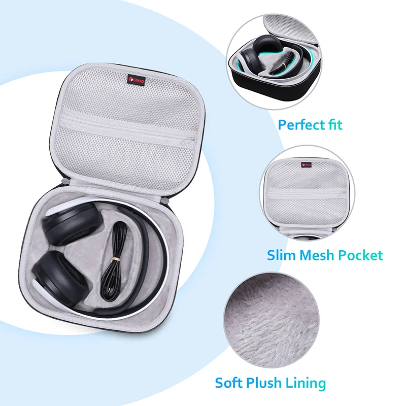 Xanad-eva Hard Case para Sony Pulse 3d Wireless Headconjunto Protetora Carregando Bolsa de Armazenamento - Image 5