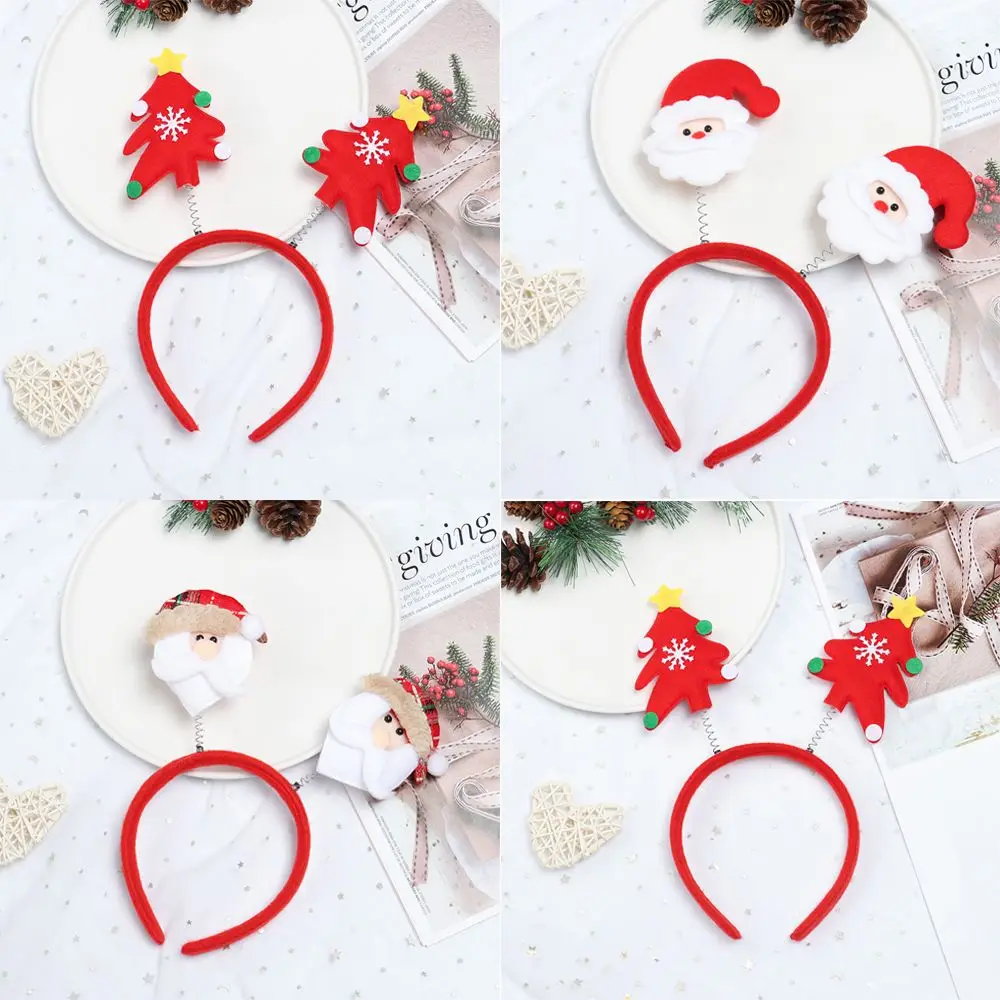 Kids Adult Santa Claus Hair Accessories Antlers Christmas Headbands Xmas Hairband Reindeer Headwear Christmas Decorations