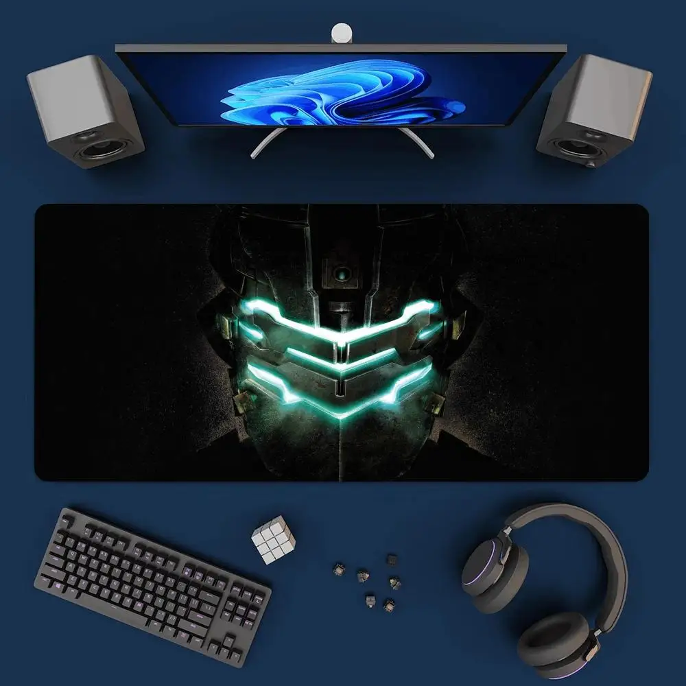 Horror Popular Adventure Game Dead Space Mouse Pad Gamer Gaming Rubber Seamed Mouse Pad Accessories Desk Keyboard Pad Computer Laptop