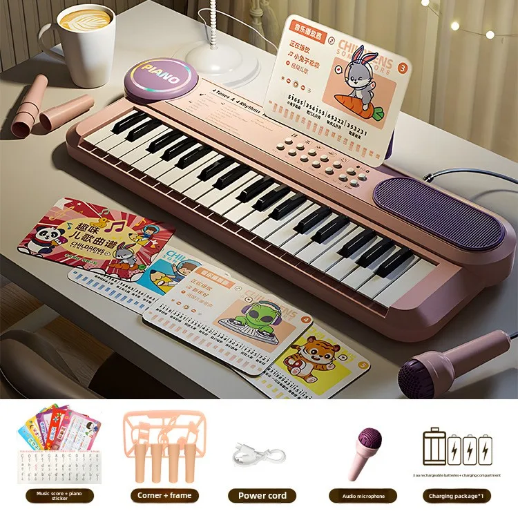 بيانو أطفال إلكتروني 37 مفتاح مع ميكروفون Uberwish