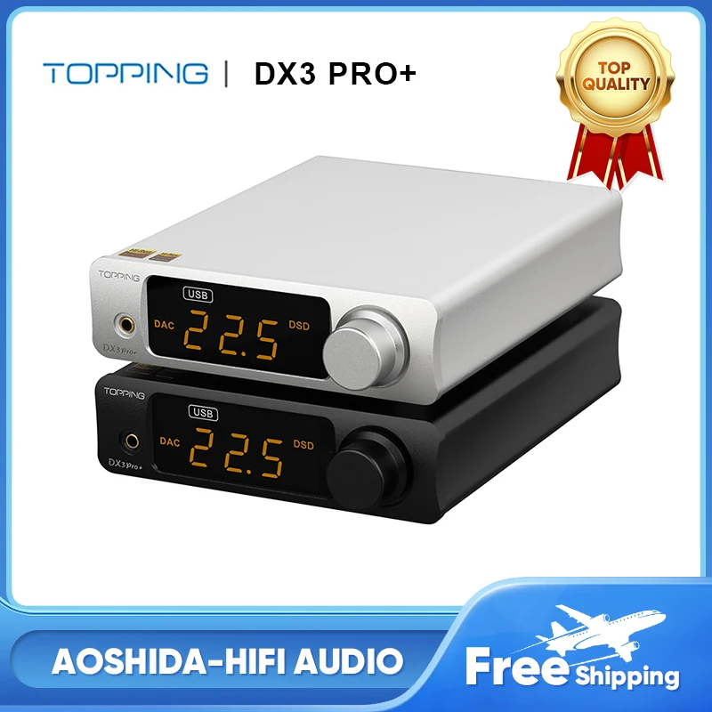 

TOPPING DX3 PRO+ DAC Headphone Amplifier ES9038Q2M Decoder Bluetooth 5.0 LDAC Audio DX3 PRO with Remote Control DX3 PRO PLUS