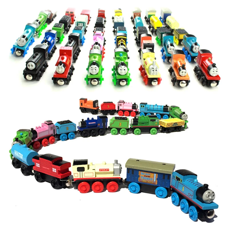Деревянная карманная игрушка Thomas and Friends модель поезда Molley Gold Diesel Lady Тоби рельс