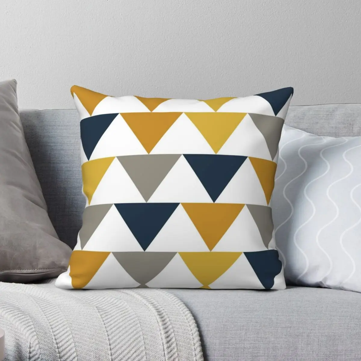 

Arrows Yellow Blue Grey White Square Pillowcase Polyester Linen Velvet Printed Zip Throw Pillow Case Sofa Seater Cushion Cover