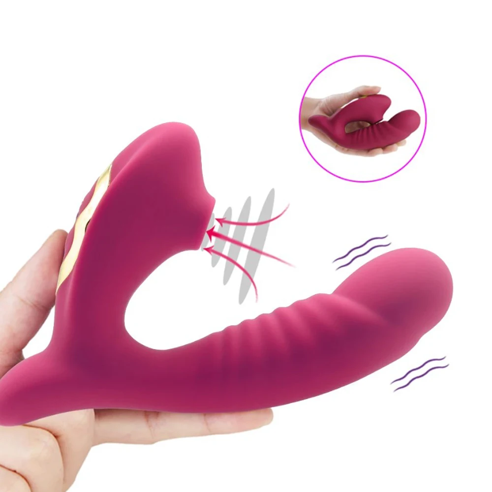 in 1 2 Sucking G-spot Vibrator per le donne Clit Sucker Aspirazione orale Stimolazione del clitoride Masturbazione femminile Suckg oris_voghion.com