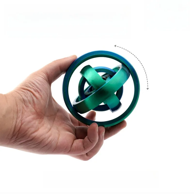 3D Printed Interstellar Decompression Disk Stress Relief Toy Spiral Push Push Music Technological Desk Gadgets Infinite Flip