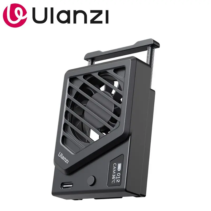 Ulanzi CA25 Camera Cooling Fan 2-Speed Adjustable Real-Time Temperature Monitor For Long-Time Video Recording Sony Canon FUIFLM
