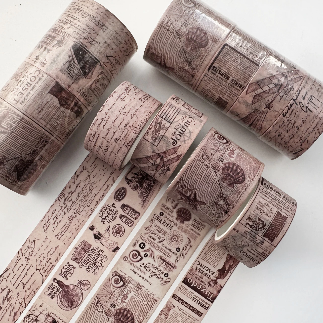 Vintage Washi Tape Set 4 Rolls Decorative For Scrapbooking Supplies Journals Planners Diy Crafts Antique Japanese Masking Tapes washi tape decoration tape decorative tape masking tape adhesive tapes adhesive tape collage tape