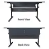 Gaming Desk Adjustable Heights Cable Management Heavy Duty Steel Frame Full-Sized Desk Mat 4