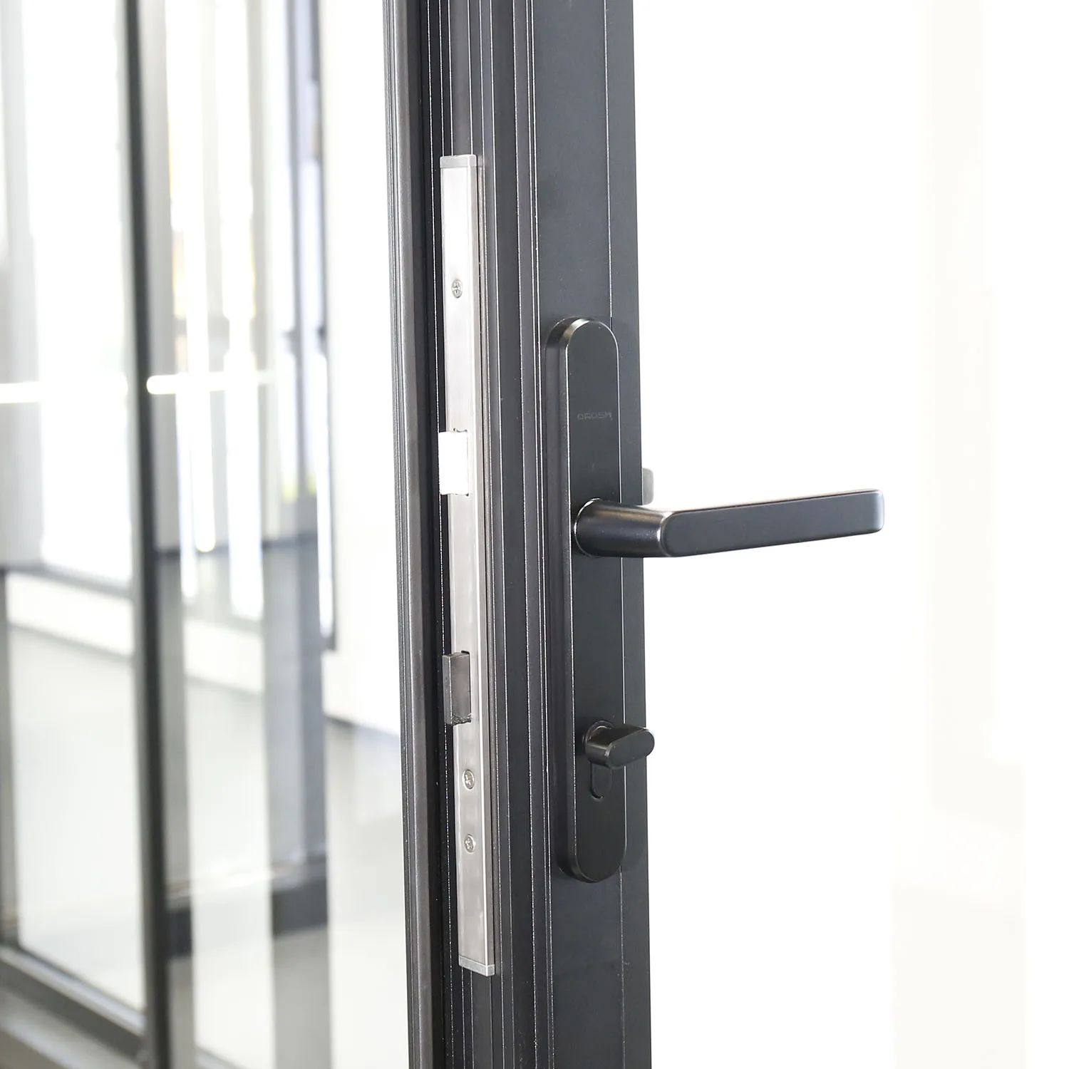 Villa Thermal Break Aluminum Glass Door Double Glazed Metal Narrow Frame Patio Bifold Door Accordion Type Folding