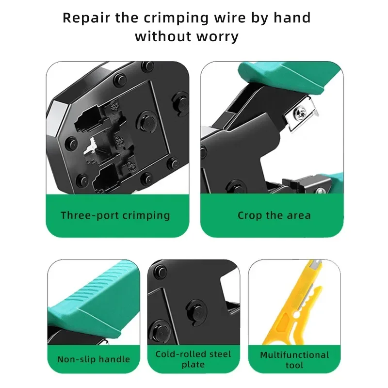 Network Crimping Tool Kit Rj45 Cable Crimper Stripper Stripper 8P6P4P Rj45 Crimper Tool Rj11 Network Cable hand tools,crimping tool,crimping tools,multifunctional tools