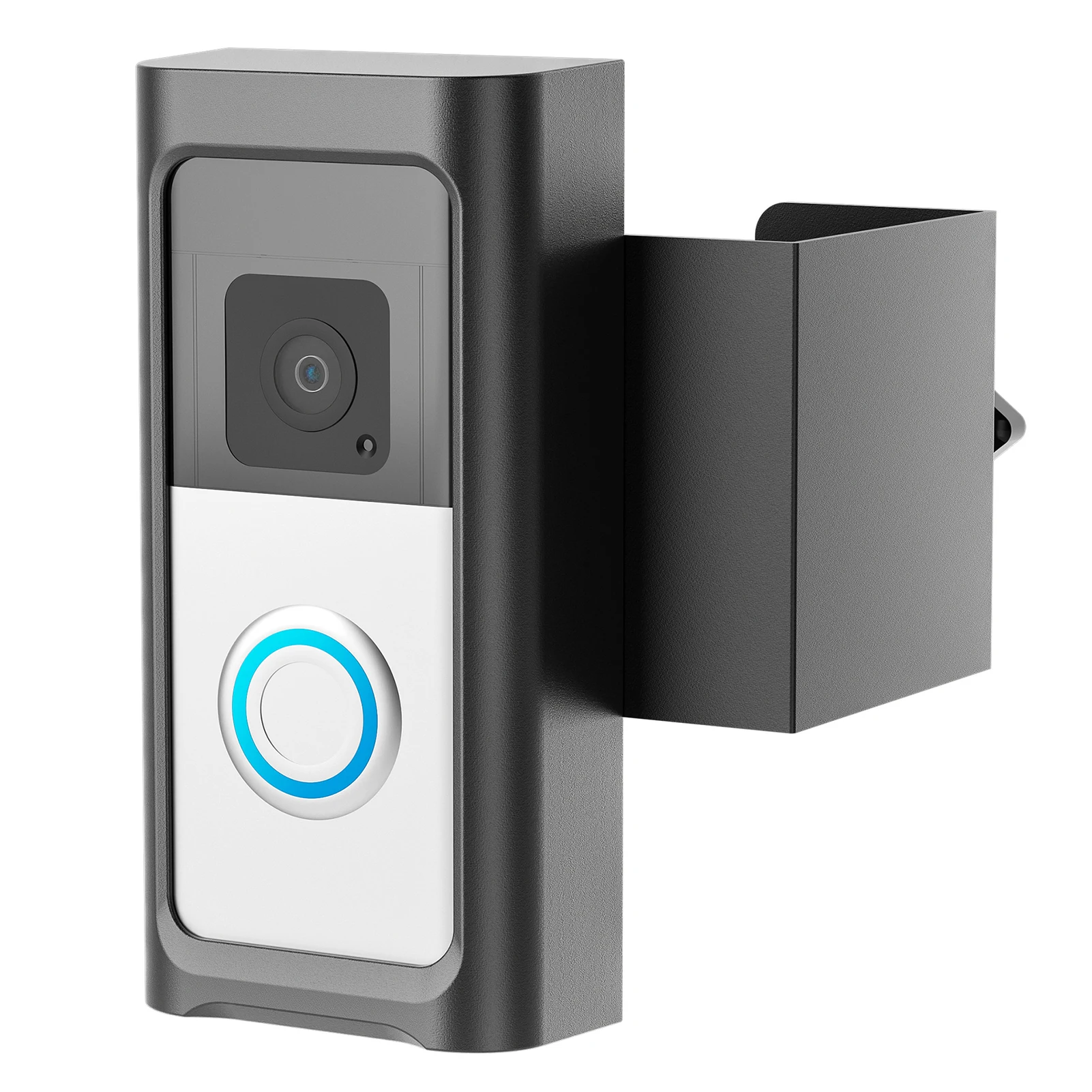 Stainless Steel Ring Doorbell Mount Easy Installation And Durable Self-adhesive Punch-free Fixing Black