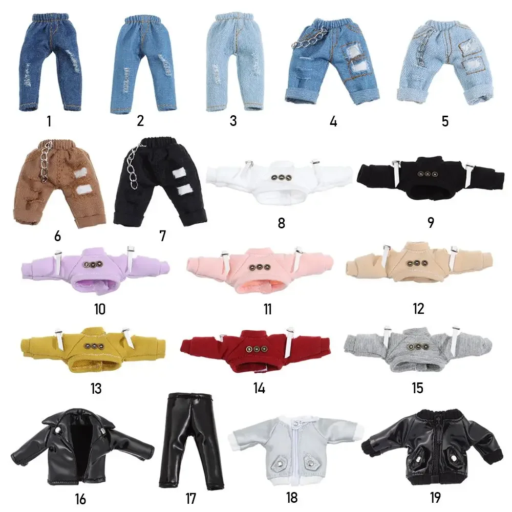 Doll Fashion Outfit Set: Ripped Jeans, Trendy Hoodies, & Cool PU Leather Jackets - Stylish Doll Clothes Accessories