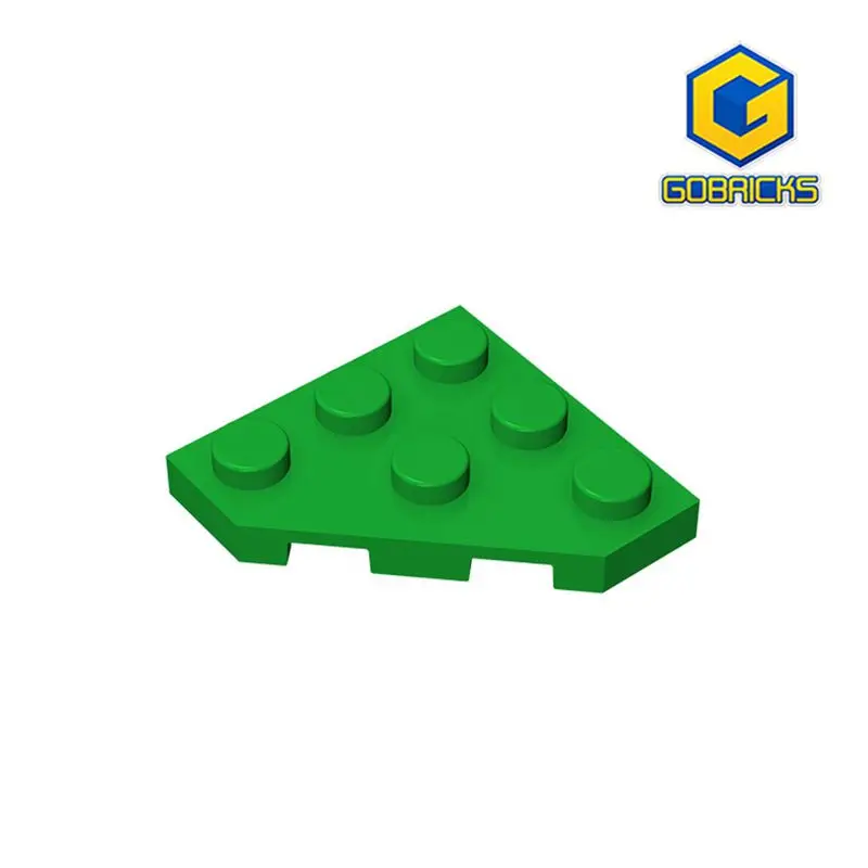 

Gobricks GDS-556 Wedge, Plate 3 x 3 Cut Corner compatible with lego 2450 pieces of children's DIY Building Blocks Technical