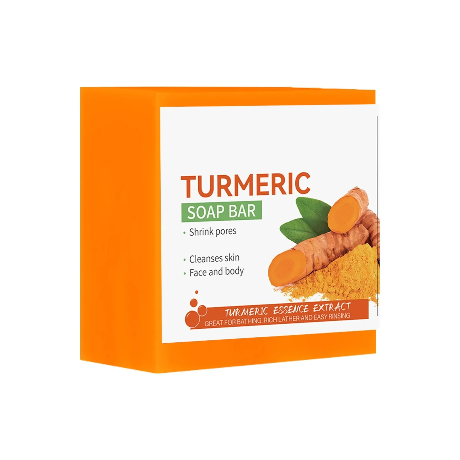 thumbnail image 1 of Hand Made Turmeric Soap Body Cleaning Lightening Dark Underarm Leg Body Cleansers Brightening Face Soap Tender Skin Care Beauty, 1 of 5