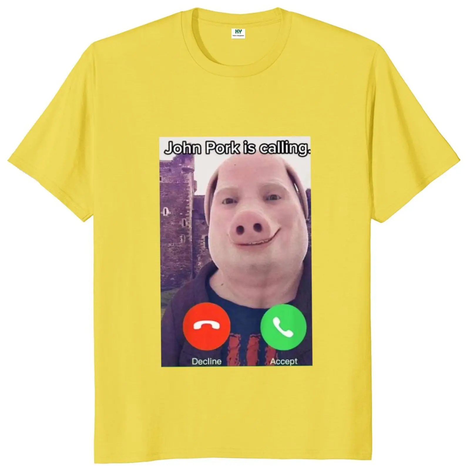 John Pork Is Calling Shirt John Pork Meme Wo Cotton Drawstring Bag