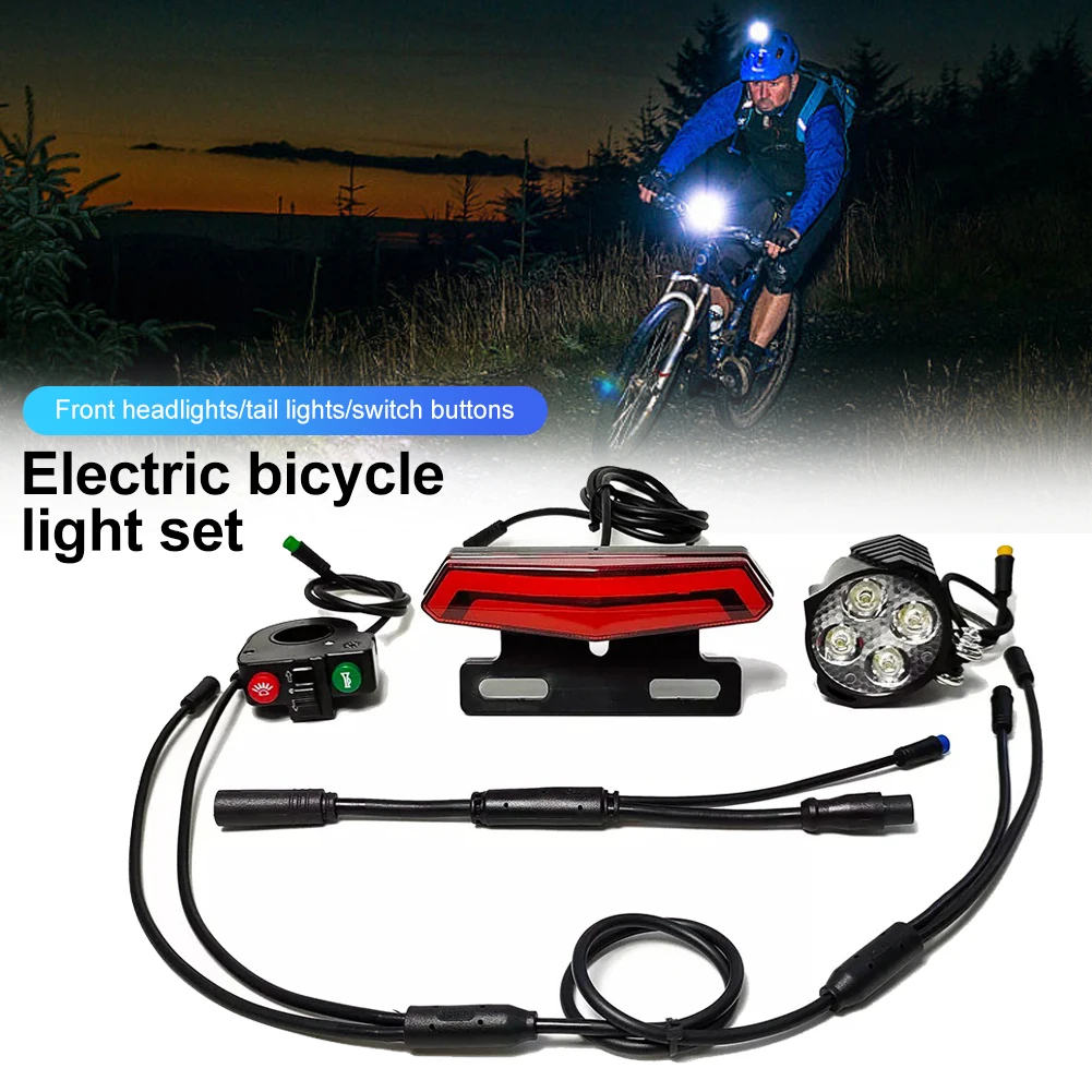 

1 set Electric Bike LED Headlight Brake Light Turn Signal Light for Bafang Mid Motor Accessories