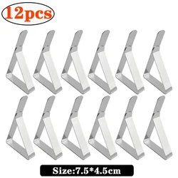 Durable Stainless Steel Tablecloth Clips - Non-Slip Securing Clamps for Events and Outdoor Use (12pcs)